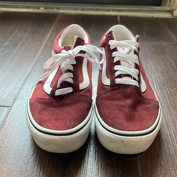 Burgundy old school platform Vans size 8.5 - Picture 2 of 8